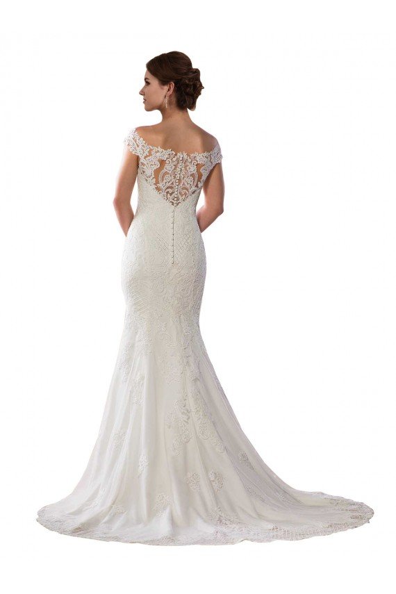 Modern Off the Shoulder Mermaid Lace Wedding Dress Essex