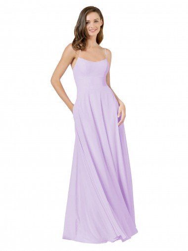 Simple Chiffon Bridesmaid Dress with Pocket Essex