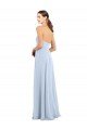 Fitted Strapless Full Length Chiffon Bridesmaid Dress with Front Slit Essex
