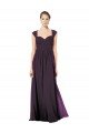 Long Chiffon Sweetheart Bridesmaid with Lace Straps and Keyhole Back Essex