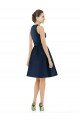 Short Halter Cocktail Length Luxe Satin Cocktail Bridesmaid Dress Essex