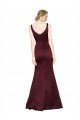 Figure Shaping Formal Satin Bridesmaid Dress / Prom Dress with Structured Pleats Essex
