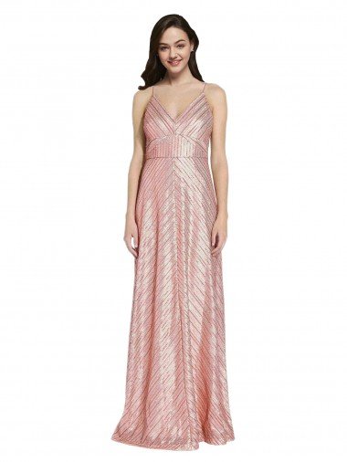 High Neck Low Back Sparkling Formal Sequin Bridesmaid Dress / Prom Dress Essex