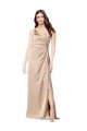 Formal Silky Satin Bridesmaid Dress / Prom Dress with Draped Surplice Bodice Essex