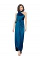 High Halter Neck Formal Silky Satin Bridesmaid Dress / Prom Dress with Sash Overlay and Side Split Essex