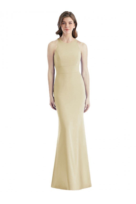 Criss Cross Twist Cutout Back Trumpet Bridesmaid Dress / Prom Dress Essex