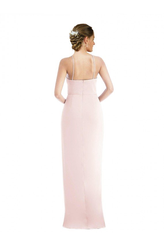 Halter Draped Tulip Skirt Maxi Bridesmaid Dress / Prom Dress Essex