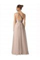 Illusion One Shoulder Tulle Bridesmaid Dress with Shirred Bodice Essex
