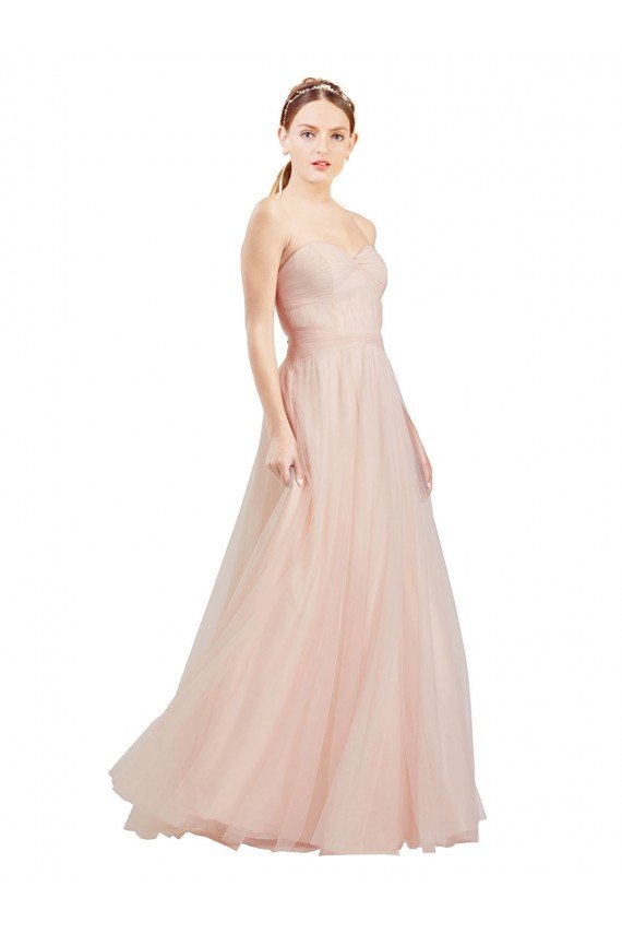 Floor Length Sweetheart Tulle Bridesmaid Dress with Open Back Essex