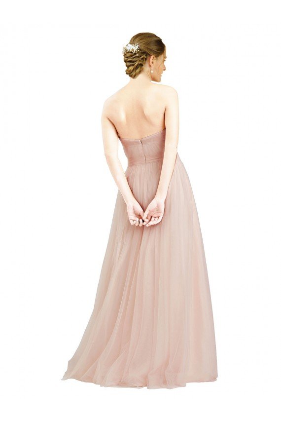 Floor Length Sweetheart Tulle Bridesmaid Dress with Open Back Essex