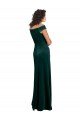 Floor Length Cap Sleeves Long Formal Velvet Bridesmaid Dress / Prom Dress with High Side Slit Essex
