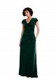Cowl Neck Cap Sleeve Velvet Maxi Bridesmaid Dress / Prom Dress with Pockets Essex