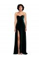 Sweetheart Fluid Velvet Bridesmaid Dress / Prom Dress with High Split Essex