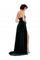 Sweetheart Fluid Velvet Bridesmaid Dress / Prom Dress with High Split Essex